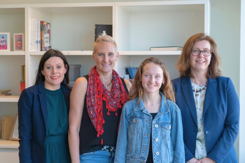 Professor Angela Morgan with Sian and her mother